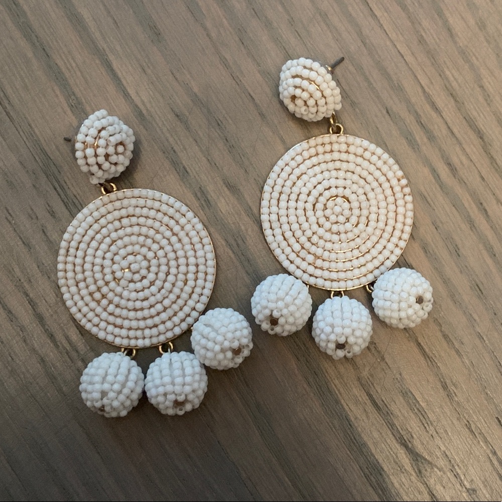 BaubleBar White Beaded Earrings